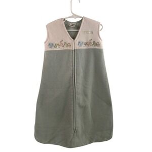 Halo SleepSack Medium 6-12M Sage Green Fleece Safari Wearable Blanket Kids